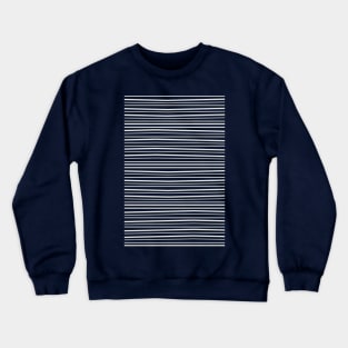 Horizontal White Lines on Green Background Crewneck Sweatshirt